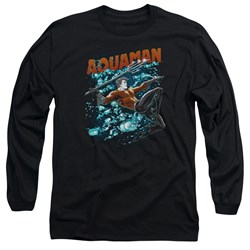 Justice League - Mens Aqua Bubbles Long Sleeve T-Shirt