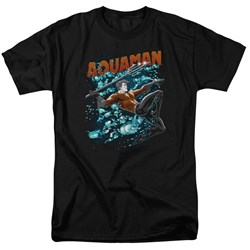 Justice League - Mens Aqua Bubbles T-Shirt