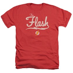 Justice League - Mens Old School Flash Heather T-Shirt