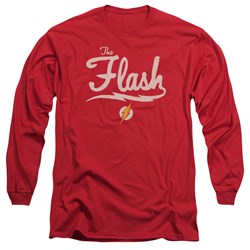 Justice League - Mens Old School Flash Long Sleeve T-Shirt