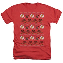 Dc Flash - Mens The Flash Ugly Christmas Sweater Heather T-Shirt
