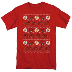 Dc Flash - Mens The Flash Ugly Christmas Sweater T-Shirt
