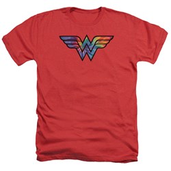 Wonder Woman - Mens Wonder Woman Tie Dye Logo Heather T-Shirt