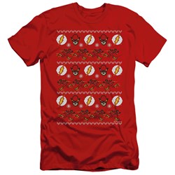 Dc Flash - Mens The Flash Ugly Christmas Sweater Slim Fit T-Shirt