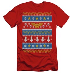 Wonder Woman - Mens Wonder Woman Christmas Sweater Slim Fit T-Shirt