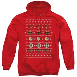 Jla - Mens Justice Shields Christmas Sweater Pullover Hoodie