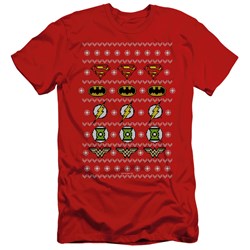 Jla - Mens Justice Shields Christmas Sweater Slim Fit T-Shirt