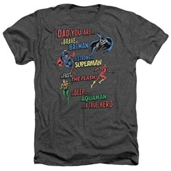 Jla - Mens Dad Hero Heather T-Shirt