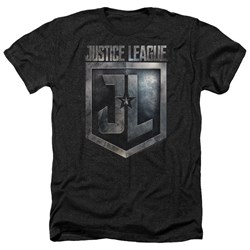 Justice League Movie - Mens Shield Logo Heather T-Shirt