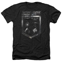 Justice League Movie - Mens Shield Of Emblems Heather T-Shirt