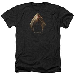 Justice League Movie - Mens Aquaman Logo Heather T-Shirt