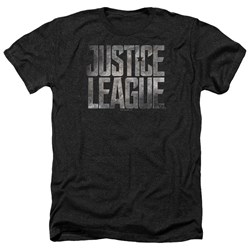 Justice League Movie - Mens Metal Logo Heather T-Shirt