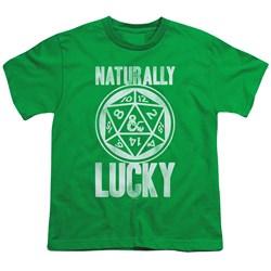 Dungeons And Dragons - Youth Naturally Lucky T-Shirt