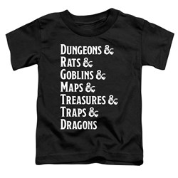 Dungeons And Dragons - Toddlers Dungeon List T-Shirt
