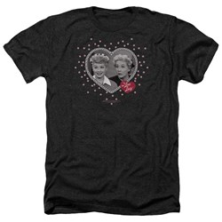 I Love Lucy - Mens Hearts And Dots Heather T-Shirt