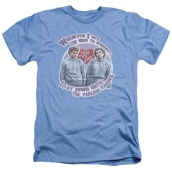I Love Lucy - Mens Lucy'S Workout T-Shirt In Light Blue