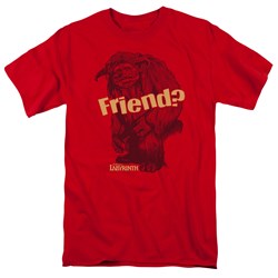 The Labyrinth - Ludo Friend Adult T-Shirt In Red