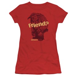 The Labyrinth - Ludo Friend Juniors T-Shirt In Red