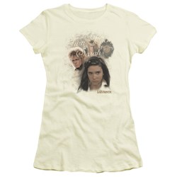 The Labyrinth - Turn Back Sarah Juniors T-Shirt In Cream