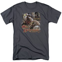 The Labyrinth - Sir Didymus Adult T-Shirt In Charcoal