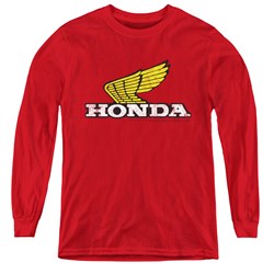 Honda - Youth Yellow Wing Logo Long Sleeve T-Shirt