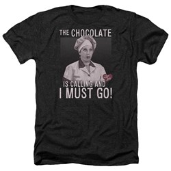 I Love Lucy - Mens Chocolate Calling Heather T-Shirt