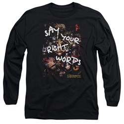 Labyrinth - Mens Right Words Long Sleeve Shirt In Black