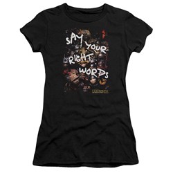 Labyrinth - Right Words Juniors T-Shirt In Black
