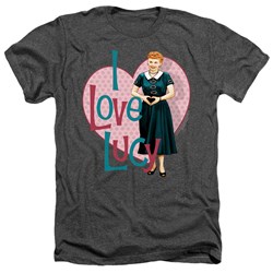 I Love Lucy - Mens Heart You Heather T-Shirt