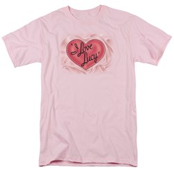 I Love Lucy - Classic Logo Adult T-Shirt In Pink