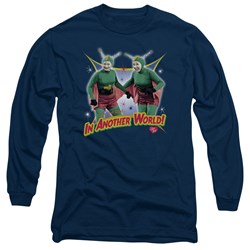 I Love Lucy - Mens In Another World Long Sleeve Shirt In Navy