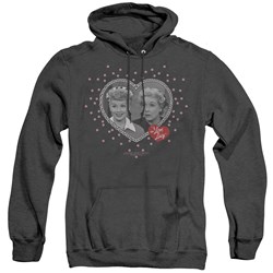 I Love Lucy - Mens Hearts And Dots Hoodie