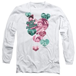 I Love Lucy - Mens Never A Dull Moment Long Sleeve Shirt In White