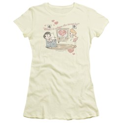 I Love Lucy - Home Is Where The Heart Is Juniors / Girls T-Shirt In Cream