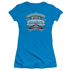 I Love Lucy - California, Here We Come Juniors T-Shirt In Turquoise
