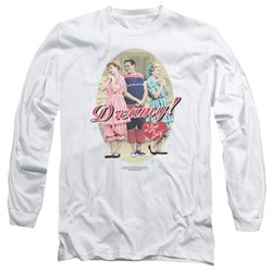 I Love Lucy - Mens Dreamy! Long Sleeve Shirt In White