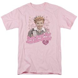 I Love Lucy - Tastes Like Candy Adult T-Shirt In Pink