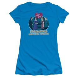 I Love Lucy - Complete Juniors T-Shirt In Turquoise