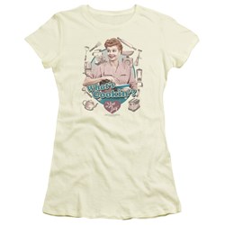 I Love Lucy - What's Cookin' Juniors T-Shirt In Cream
