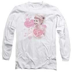 I Love Lucy - Mens Show Stopper Long Sleeve Shirt In White
