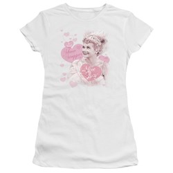 I Love Lucy - Show Stopper Juniors T-Shirt In White