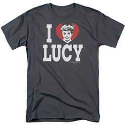 I Love Lucy - I Love Lucy Adult T-Shirt In Charcoal