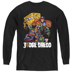 Judge Dredd - Youth Bike And Badge Long Sleeve T-Shirt
