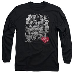 I Love Lucy - Mens 60 Years Of Fun Long Sleeve Shirt In Black