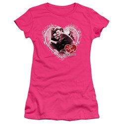I Love Lucy - Happy Anniversary Juniors T-Shirt In Hot Pink
