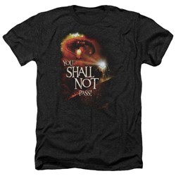 Lord Of The Rings - You Shall Not Pass Adult Heather T-Shirt In Black