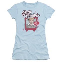 I Love Lucy - 60 Years Of Laughter Juniors T-Shirt In Light Blue