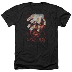 Lord Of The Rings - Uruk Hai Adult Heather T-Shirt In Black