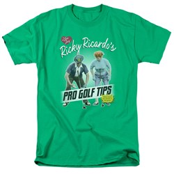 I Love Lucy - Mens Pro Golf Tips T-Shirt In Kelly Green