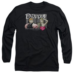 I Love Lucy - Mens Divas Long Sleeve Shirt In Black
